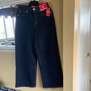 SPANX Women's Dark Blue Wide Leg Jeans
